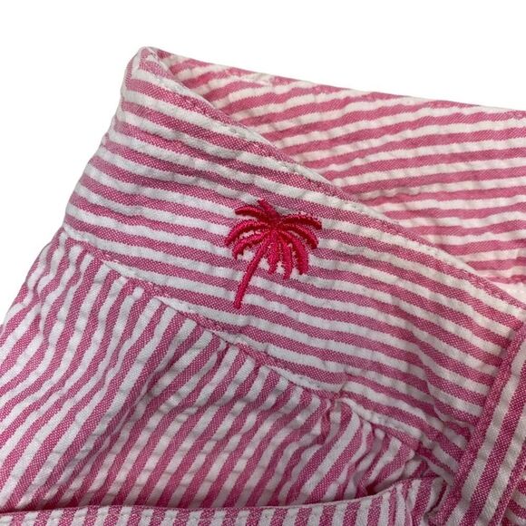 Lilly Pulitzer Vintage Seersucker Pant Pink/White Striped Pants 6 - Picture 3 of 6